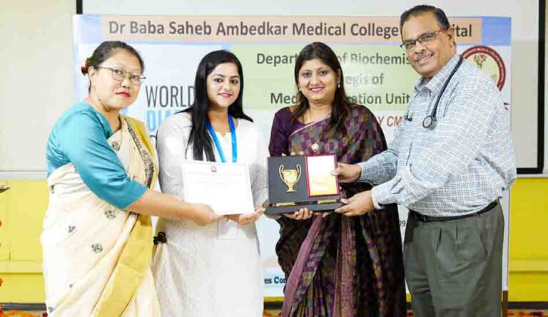 Dr. Divya Shukla, Department of Biochemistry, Medical College, Meerut, won the first prize in Scientific Oral Presentation.